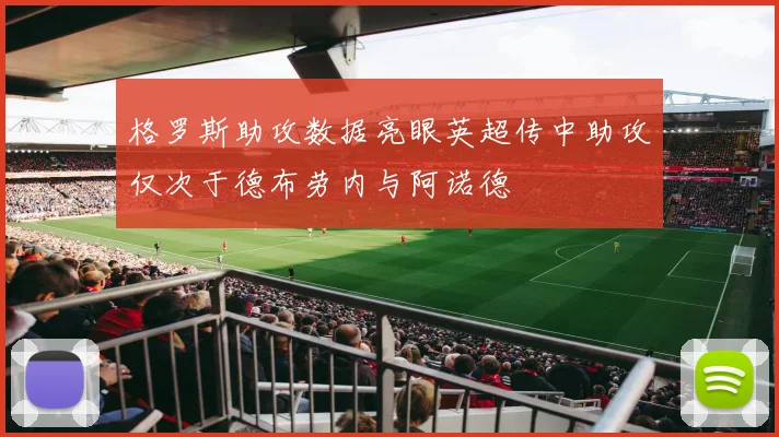 格罗斯助攻数据亮眼英超传中助攻仅次于德布劳内与阿诺德